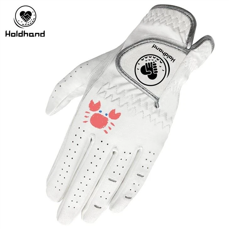 High Quality Guaranteed Vividly Custom Logo Pu Leather Custom Design Cabretta Golf Gloves