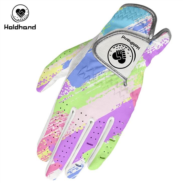 High Quality Guaranteed Vividly Custom Logo Pu Leather Custom Design Cabretta Golf Gloves