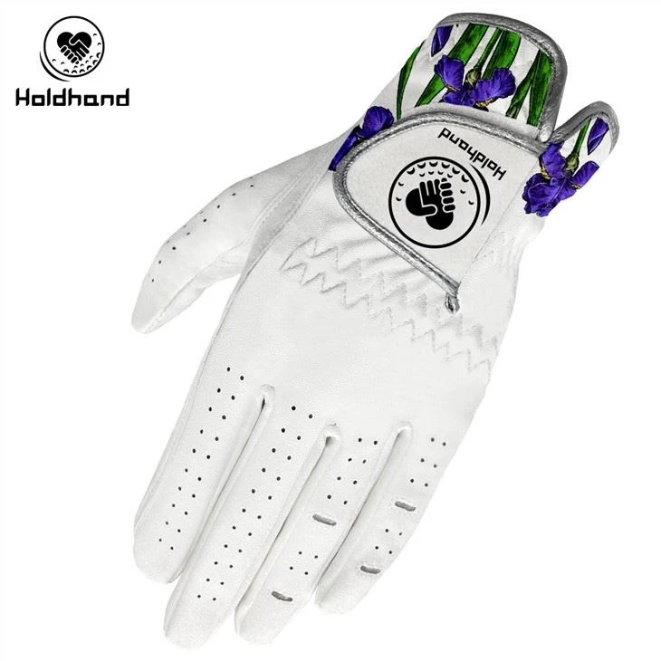 Manufacturer Premium Synthetic Leather Golf Gloves With Flower Printing Design